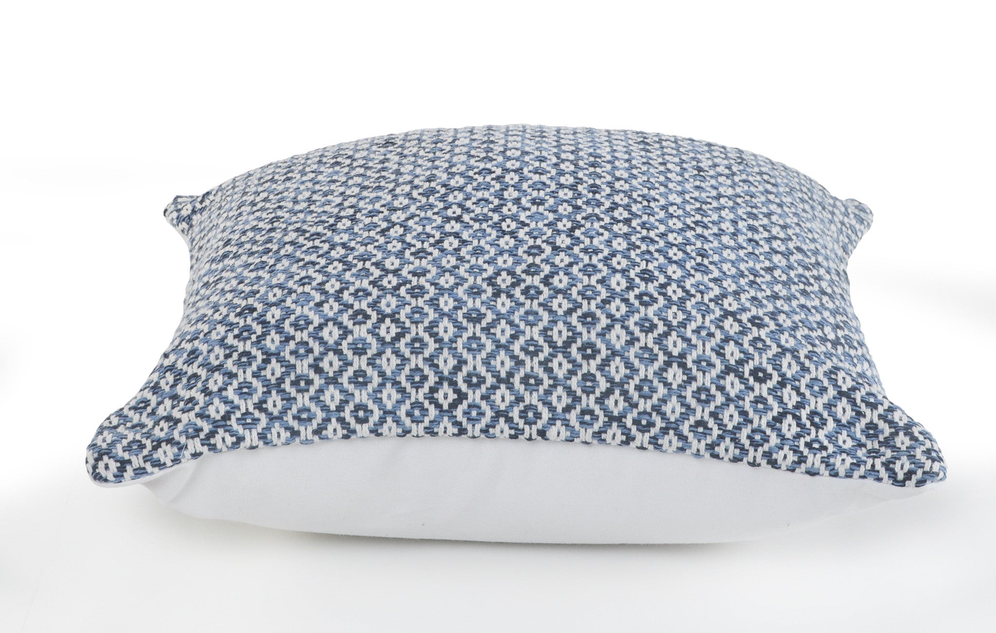 Blue Chevron Cotton Throw Pillows