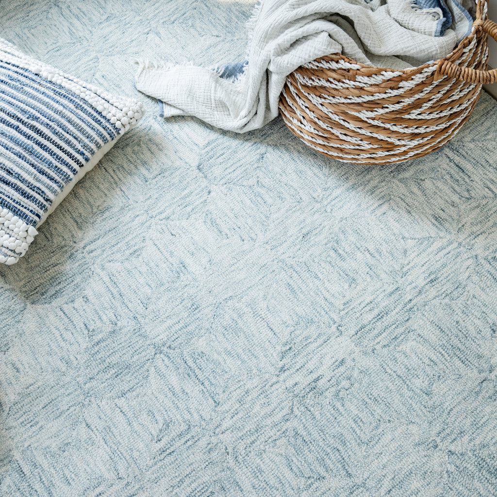 Blue And Ivory Cotton Throw Pillows with Texture