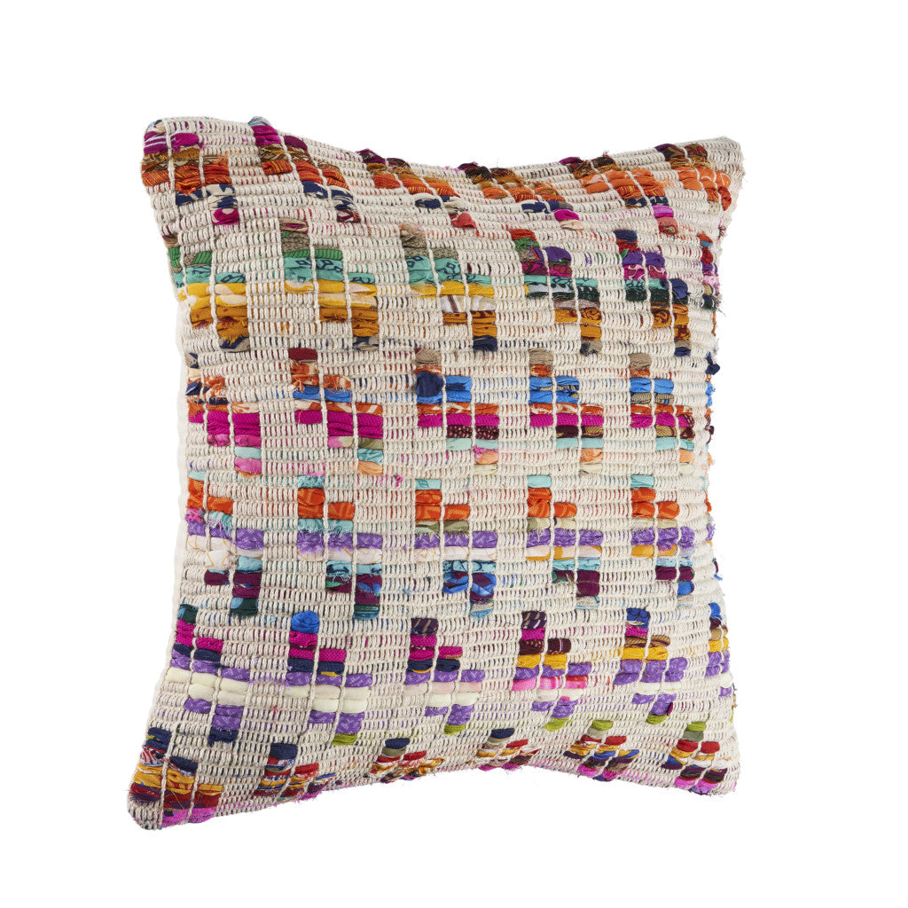 Brown Eclectic Cotton Throw Pillows