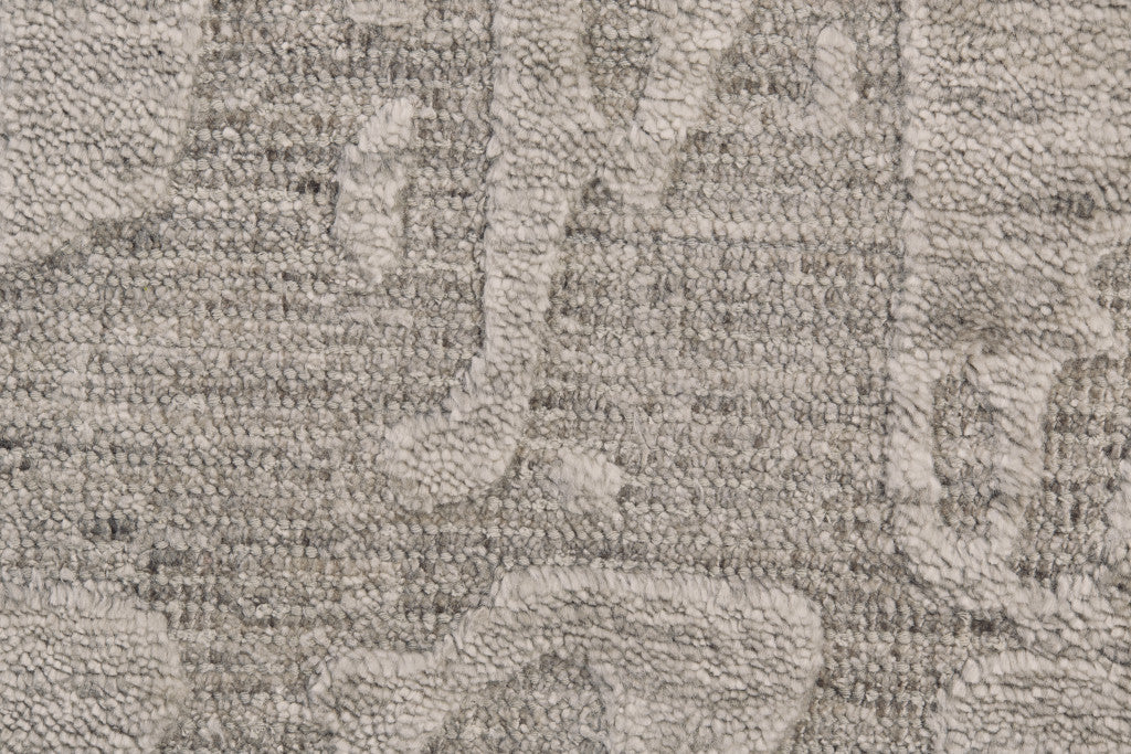 Taupe Abstract Hand Woven Area Rug