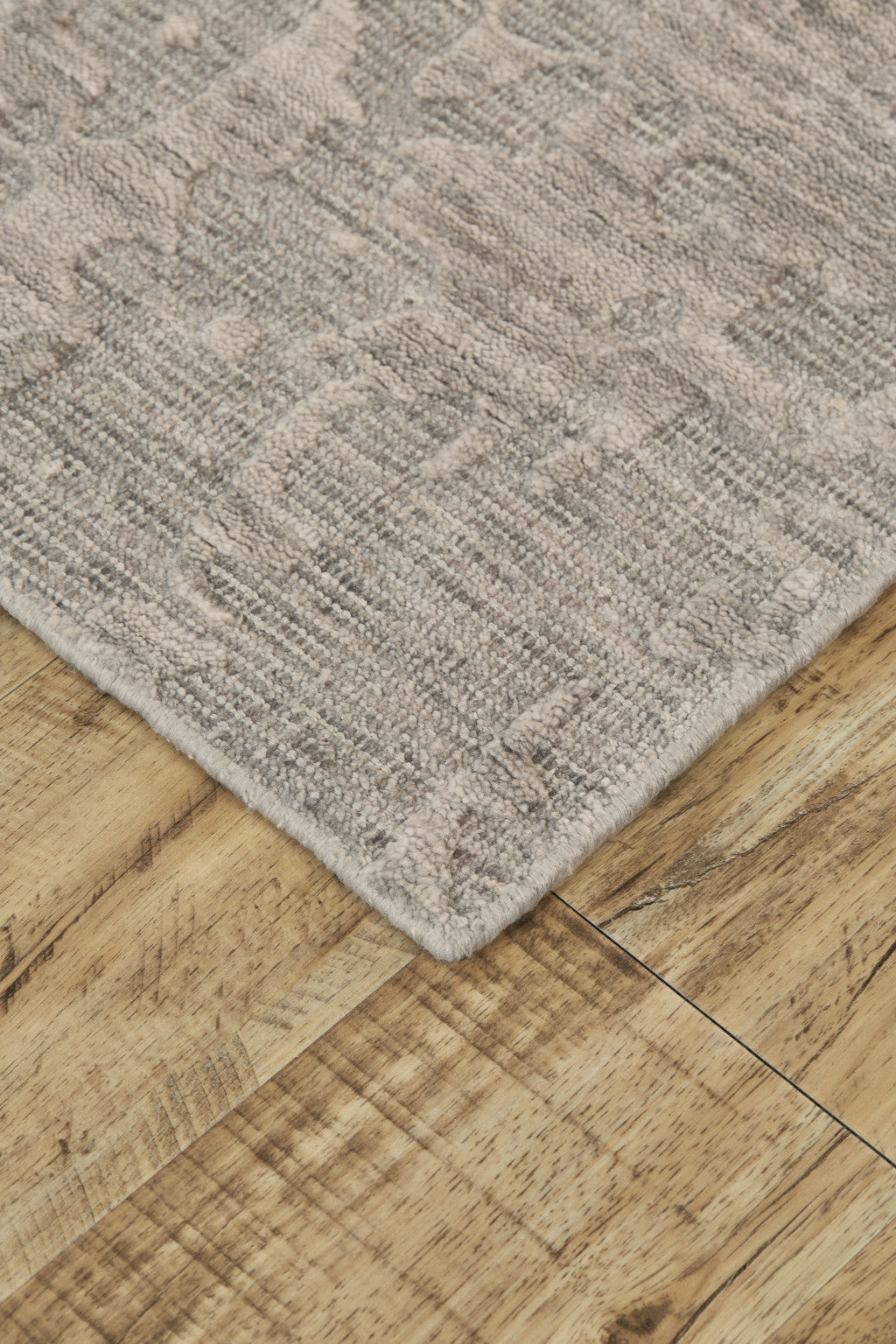 Taupe Abstract Hand Woven Area Rug