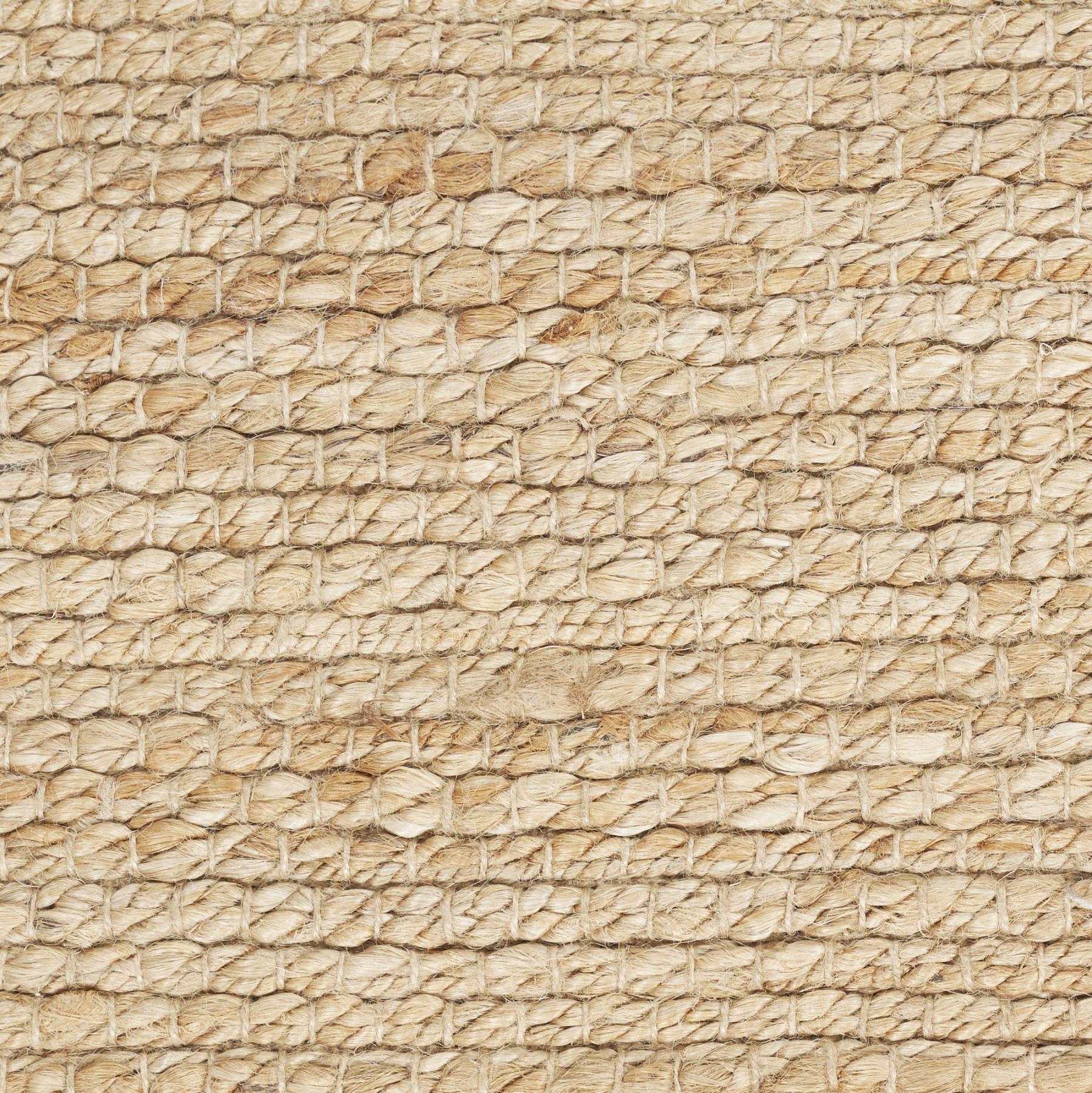 Beige Jute Hand Woven Square Rug