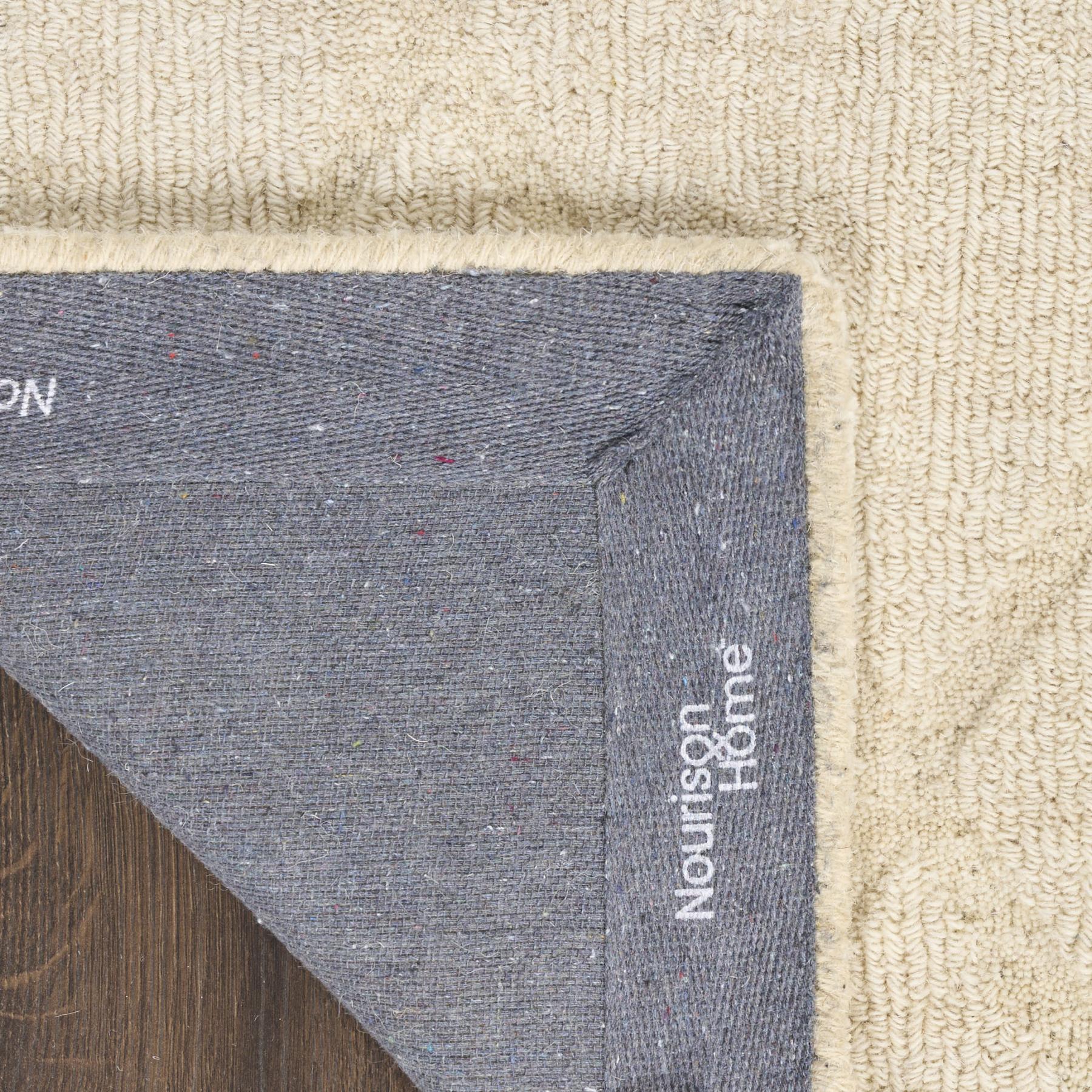 Ivory Wool Geometric Hand Woven Area Rug