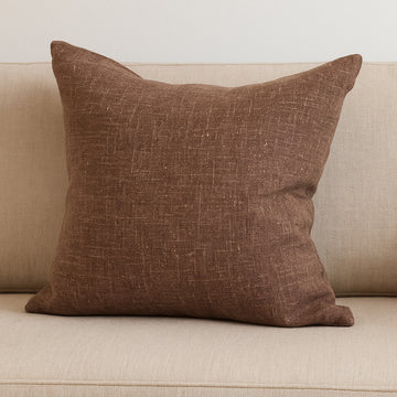 Linen Throw Pillow with Texture