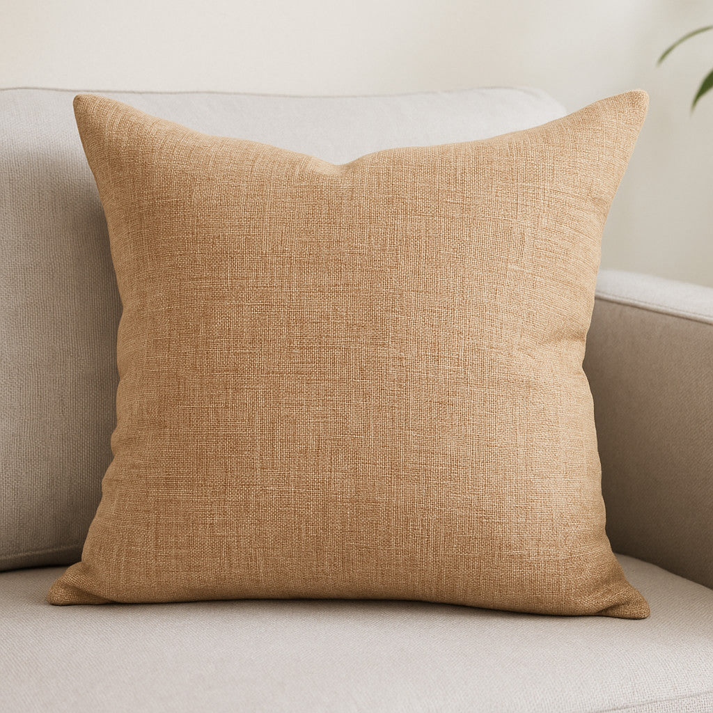 Linen Throw Pillow with Texture