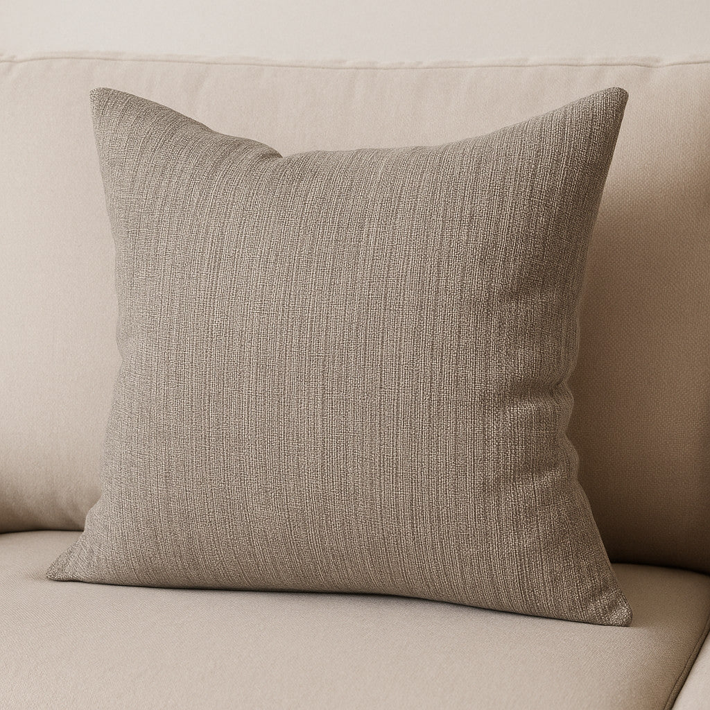 Linen Throw Pillow with Texture