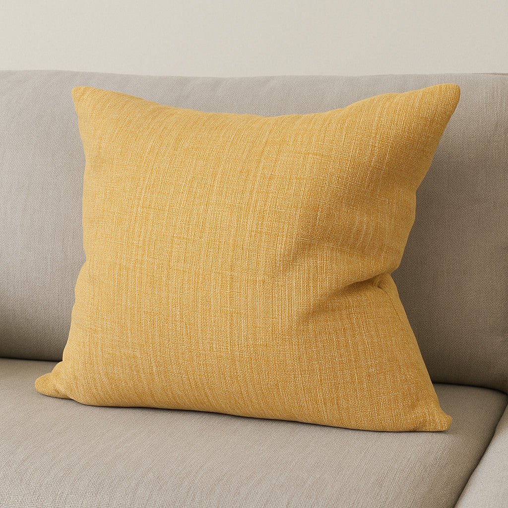 Linen Throw Pillow with Texture