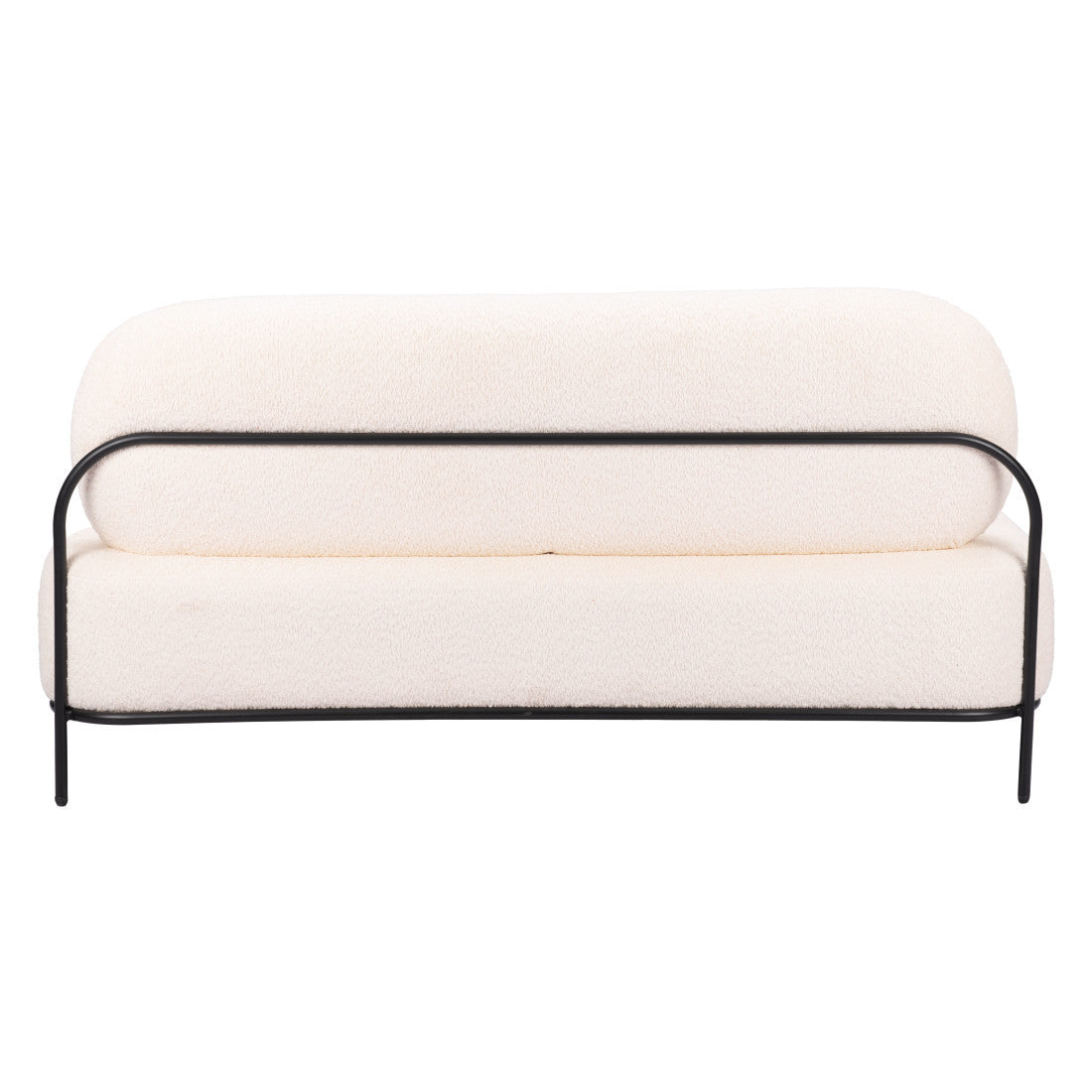 64" Vanilla Fabric Sofa