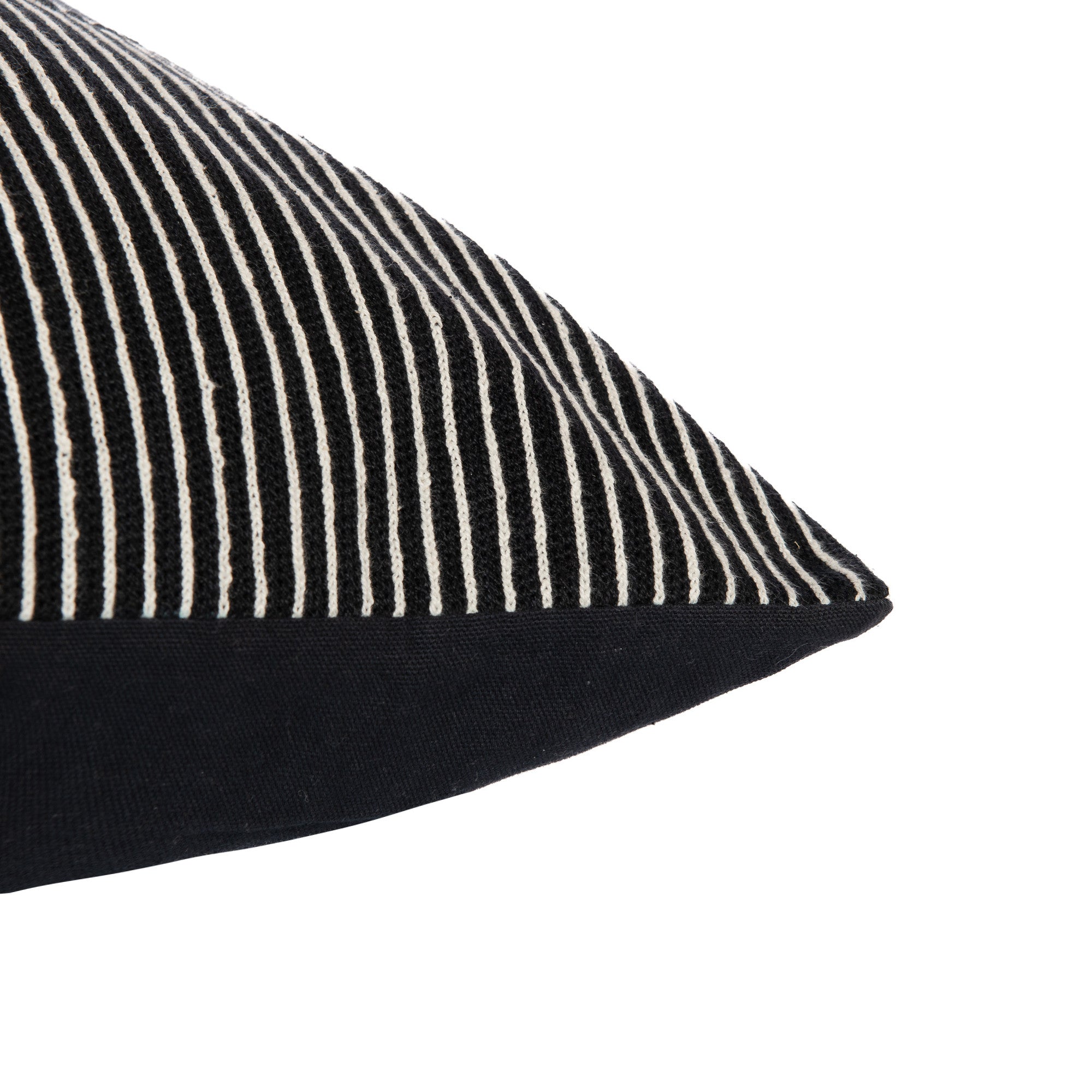 Black And White Striped Cotton Pillow Cover