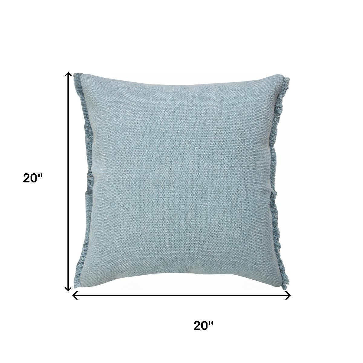 Black Cotton Throw Pillows with Fringe
