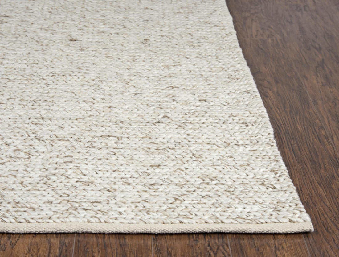 Beige Brown And Ivory Wool Hand Woven Area Rug