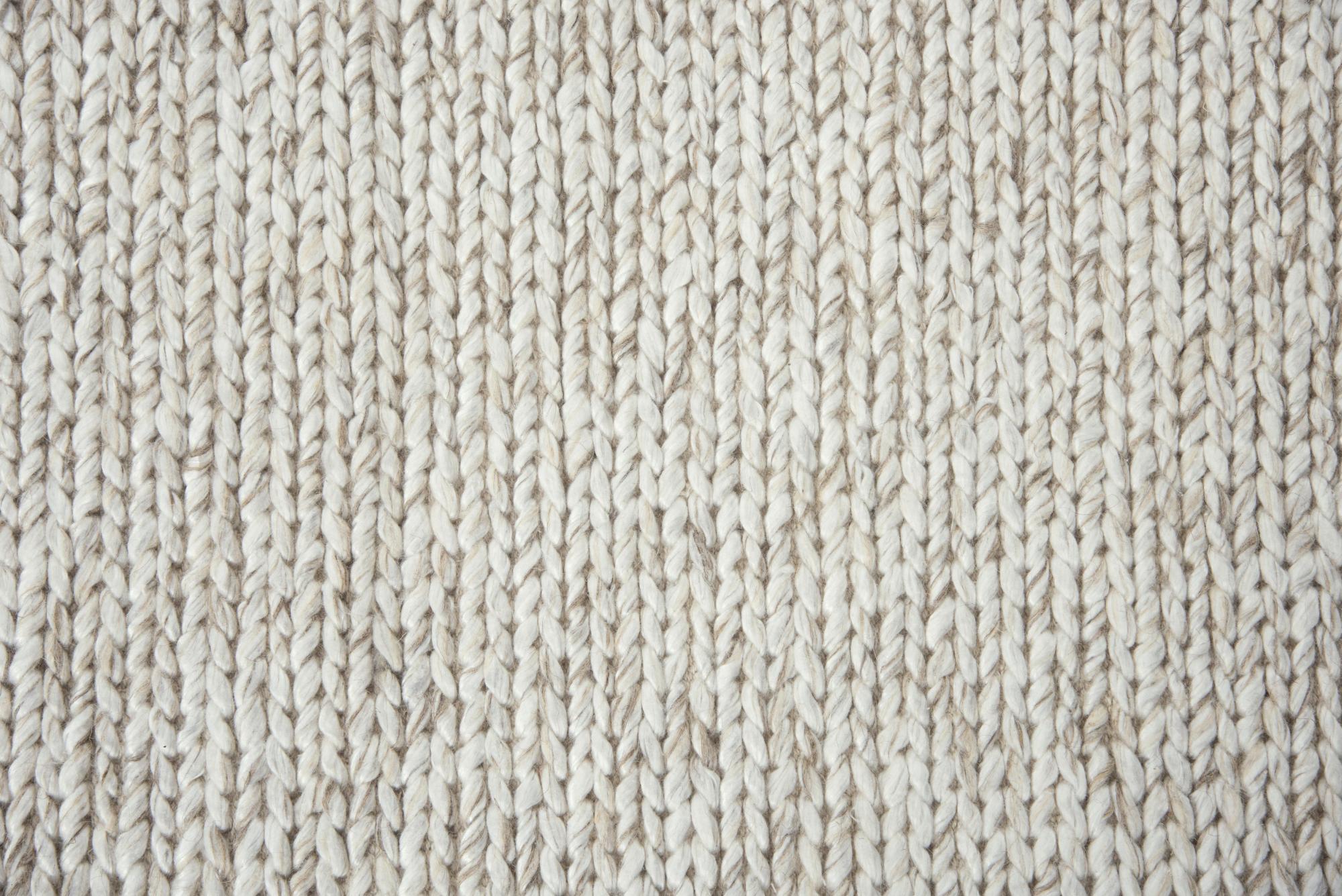 Beige Brown And Ivory Wool Hand Woven Area Rug