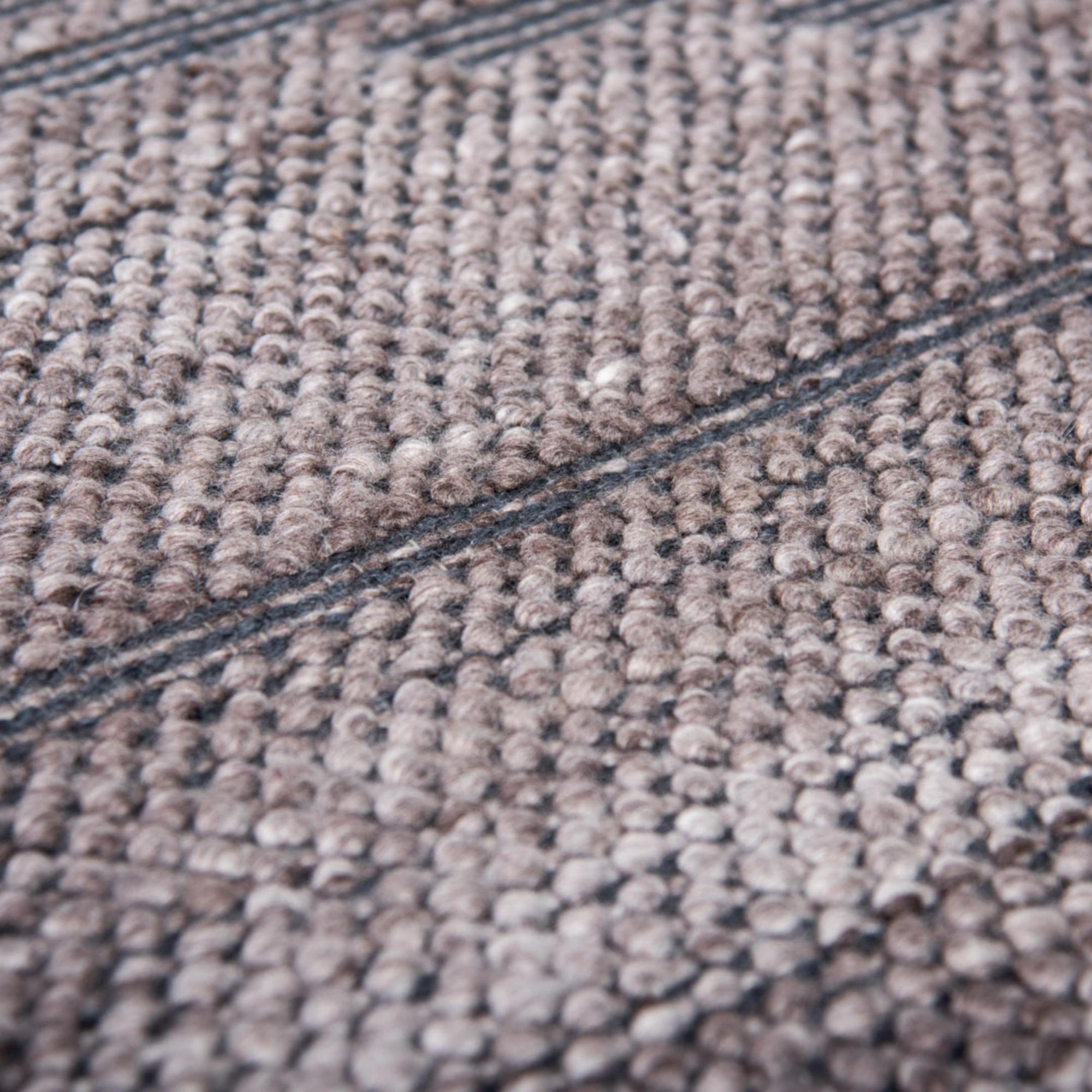 Charcoal And Gray Geometric Hand Woven Area Rug With UV Protection