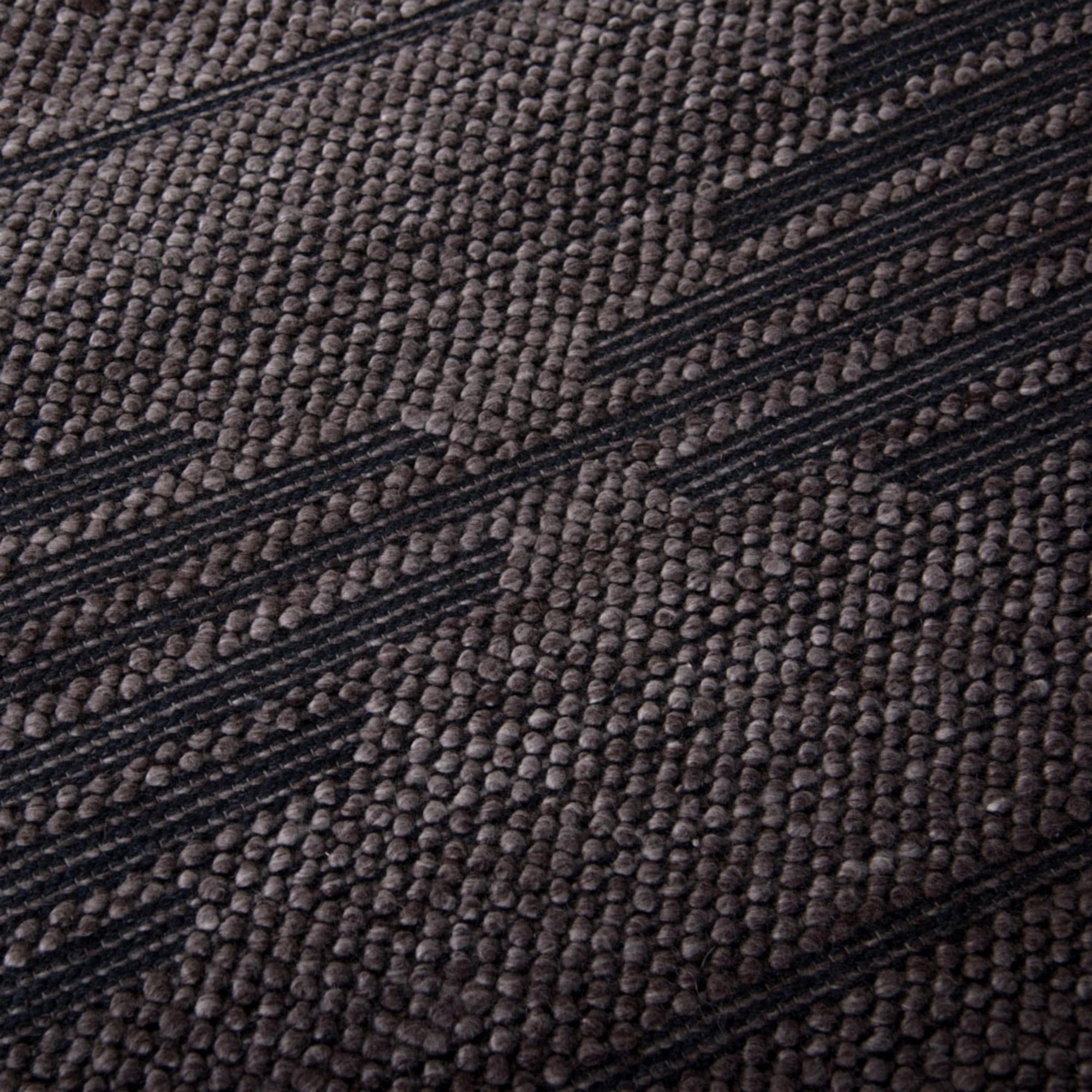 Charcoal And Gray Geometric Hand Woven Area Rug With UV Protection