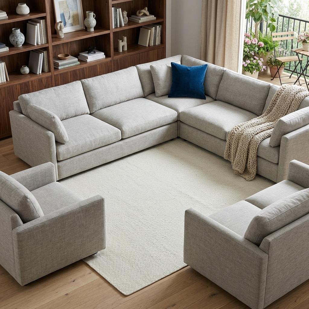 Off White And Ivory Wool Hand Woven Area Rug
