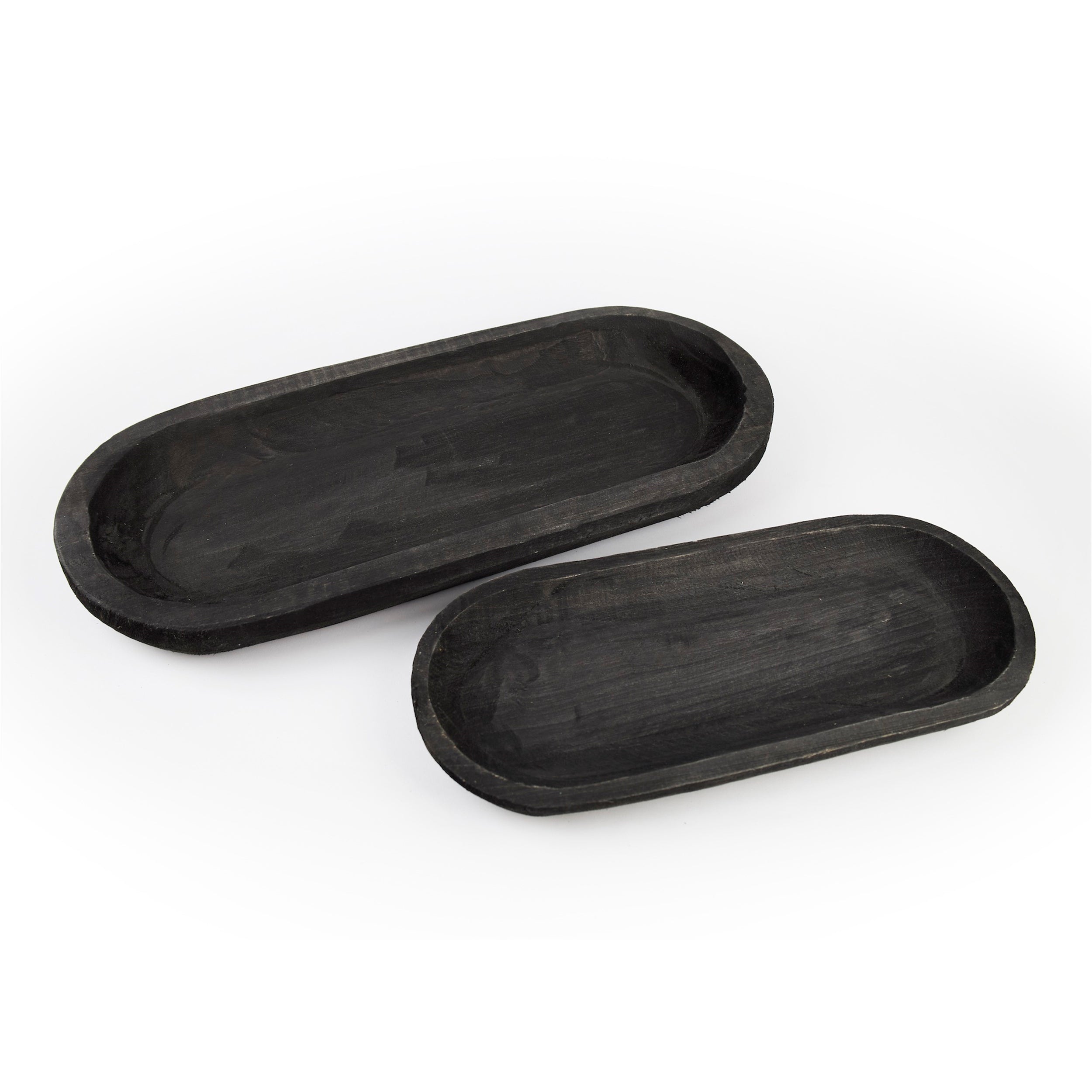 Wooden Dough Bowl Design Tray Set