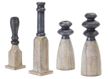 Contemporary Assorted Candle Holder Sticks Set