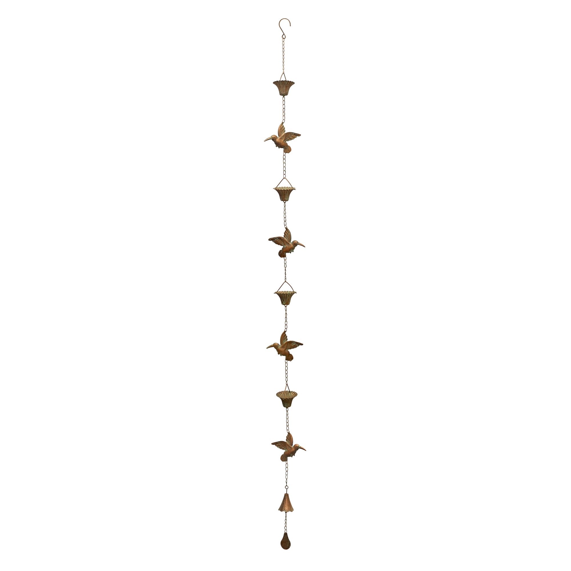 Iron Hummingbird Rain Chain