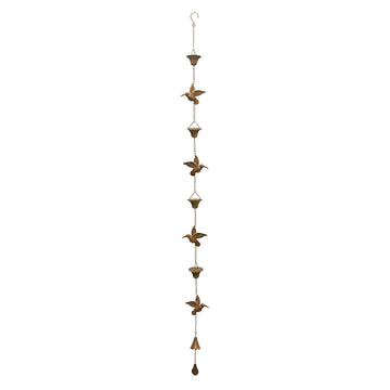 Iron Hummingbird Rain Chain