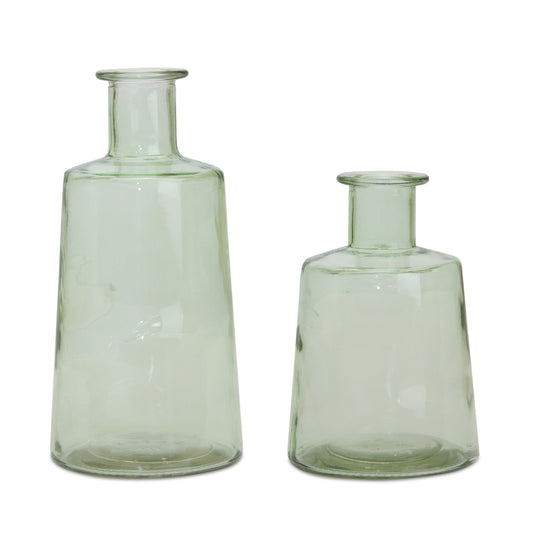 Sage Green Glass Vase Set
