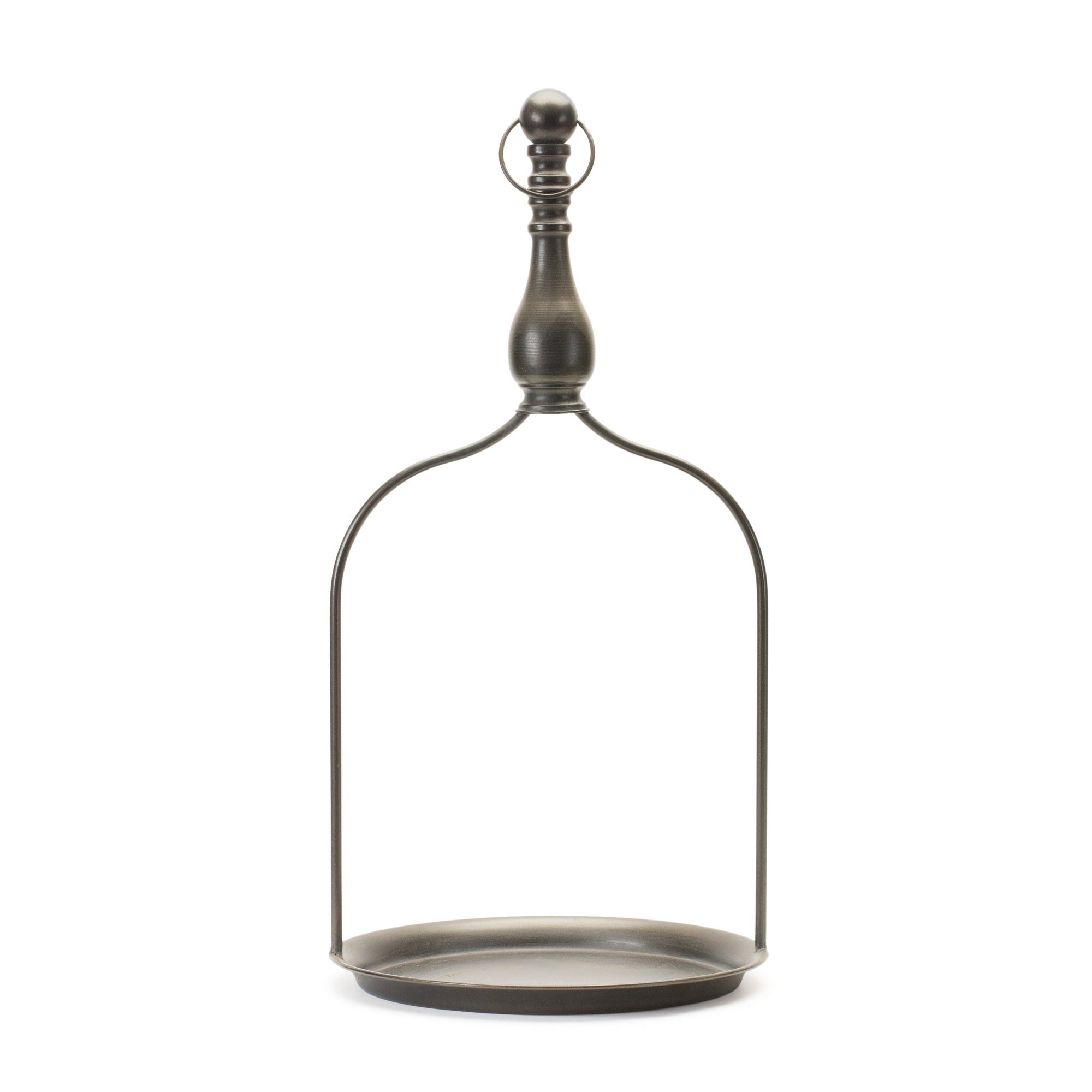 Vintage Metal Plate Candle Holder