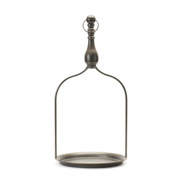 Vintage Metal Plate Candle Holder