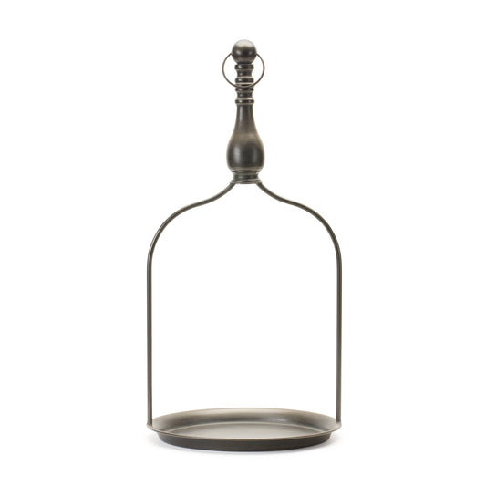 Vintage Metal Plate Candle Holder