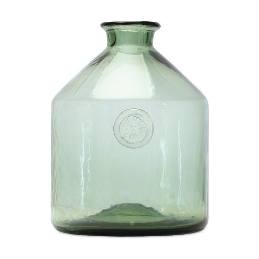 Sage Glass Bottle Neck Vase