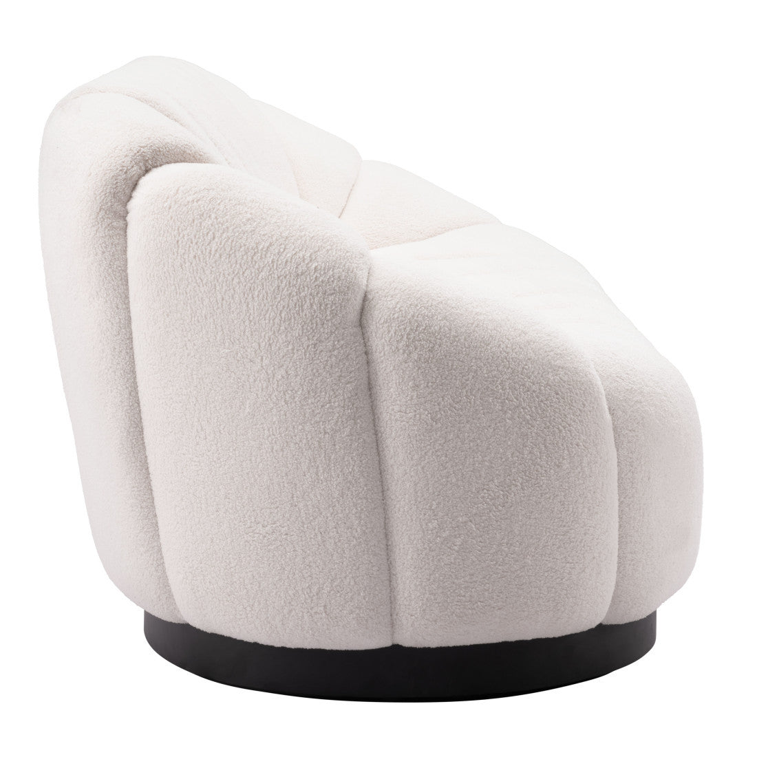 85" Cream Curved Sofa