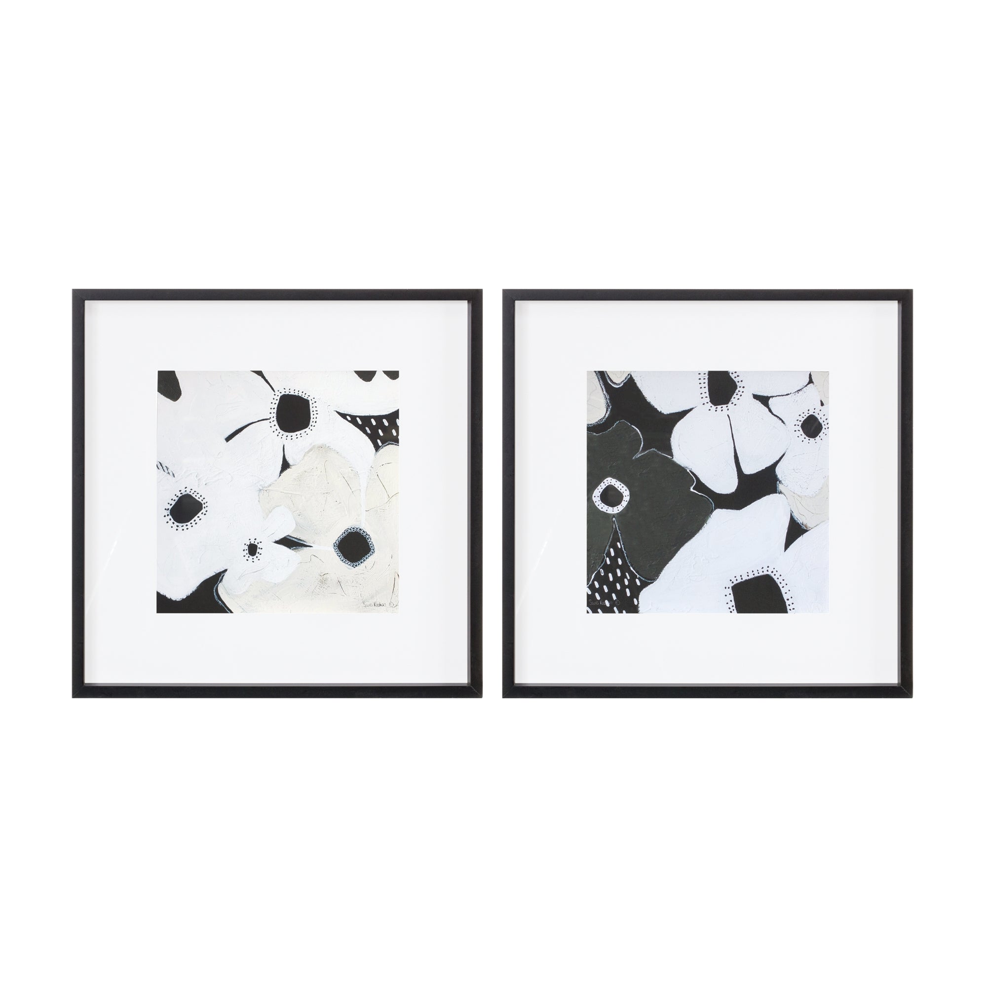 Framed Anemone Floral Print Set