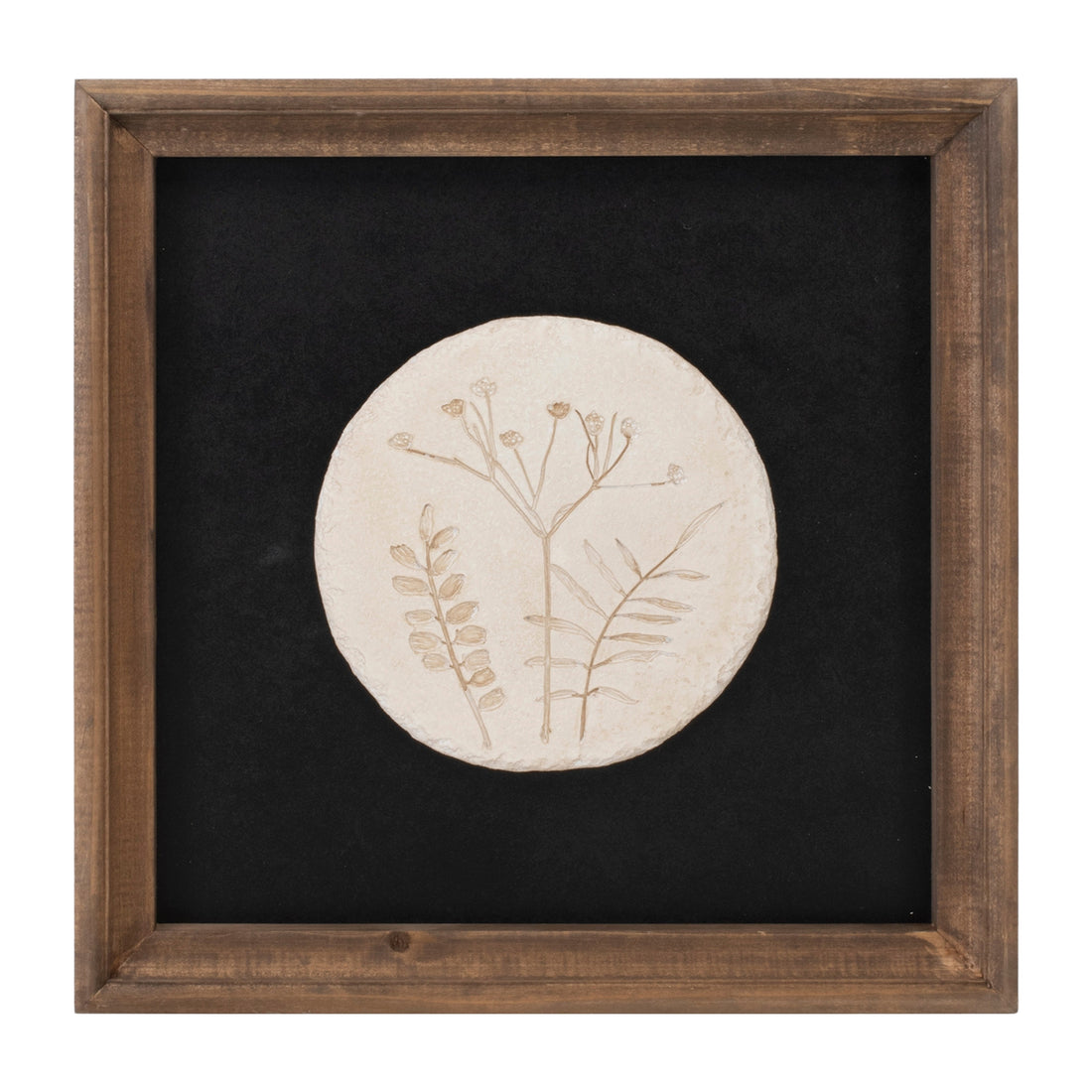 Wood Framed Floral Plaque Set