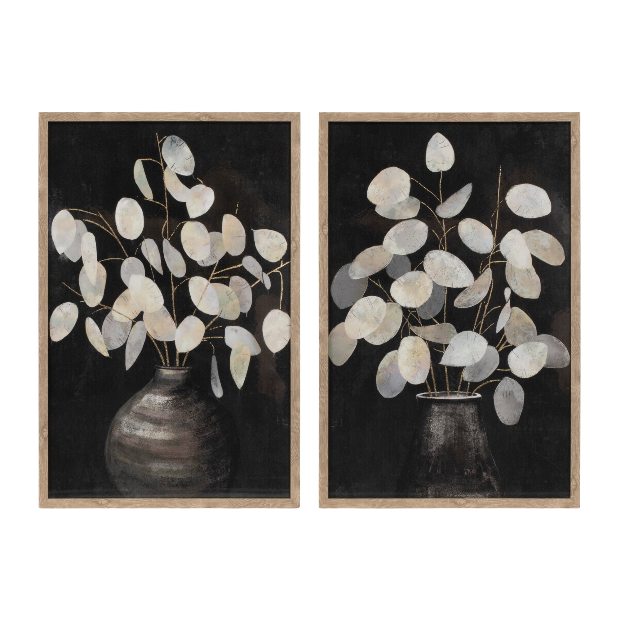 Beige Eucalyptus Print Set