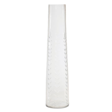 Etched Soda Lime Glass Vase Large