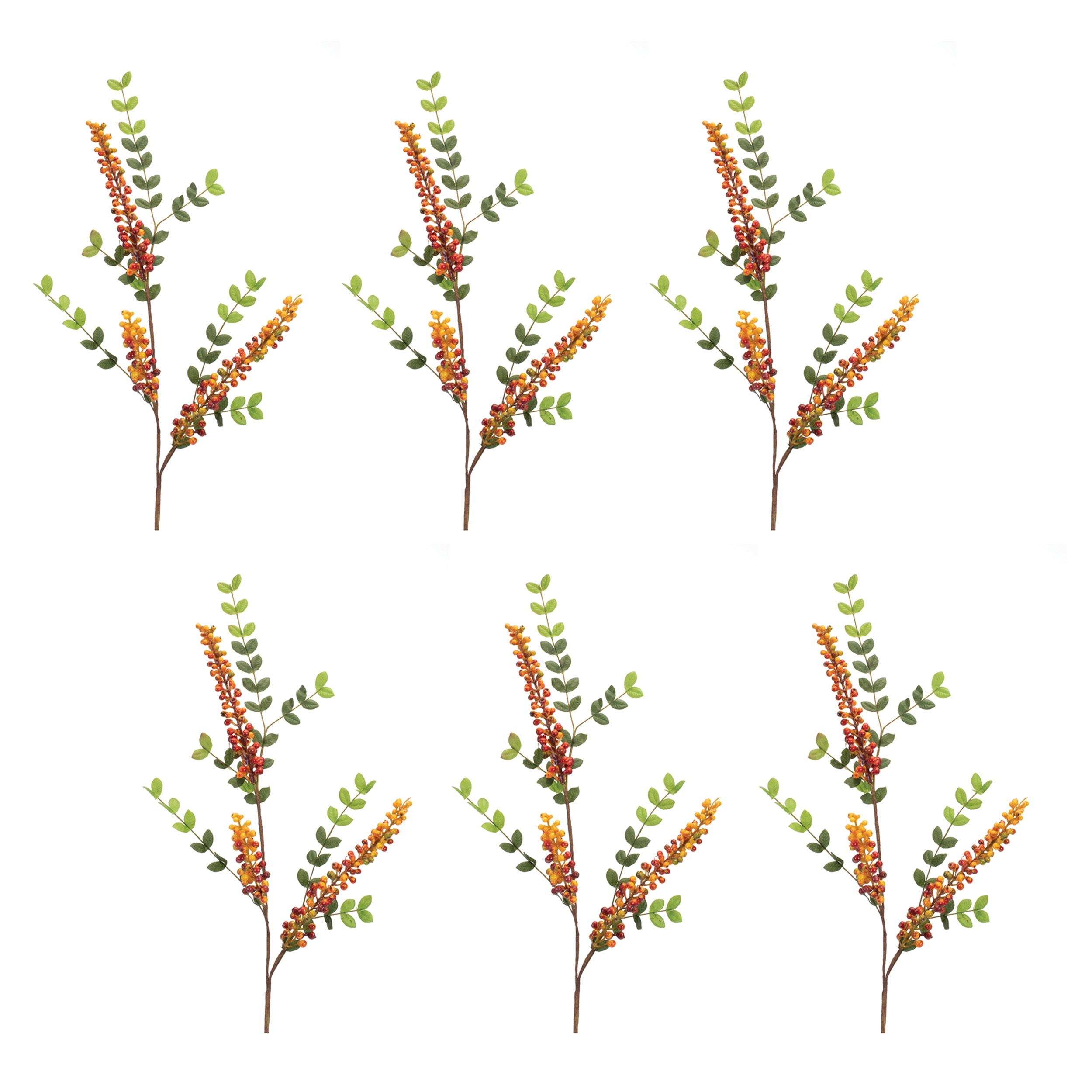 Orange Berry Foliage Spray Set