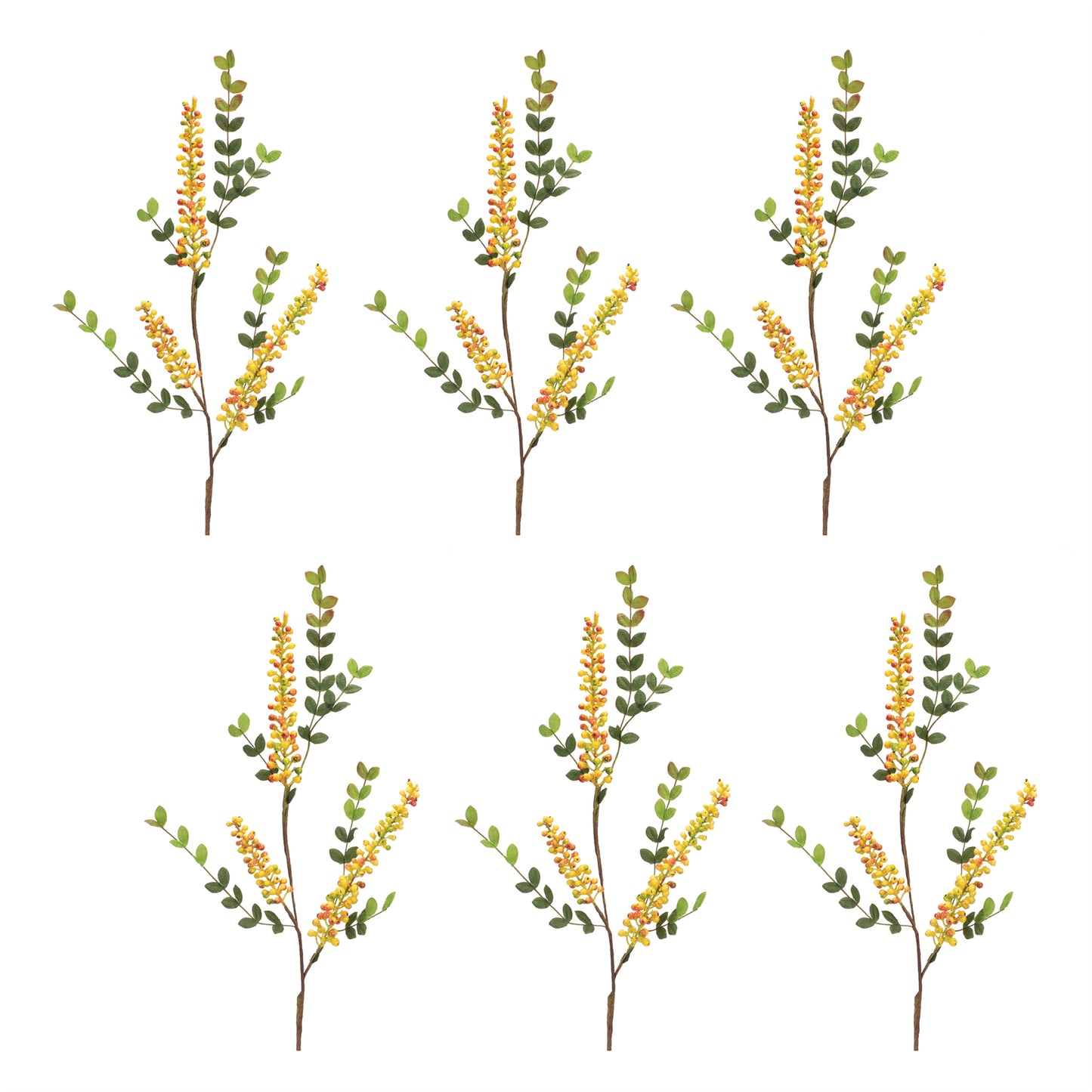 Yellow Berry Foliage Spray Set