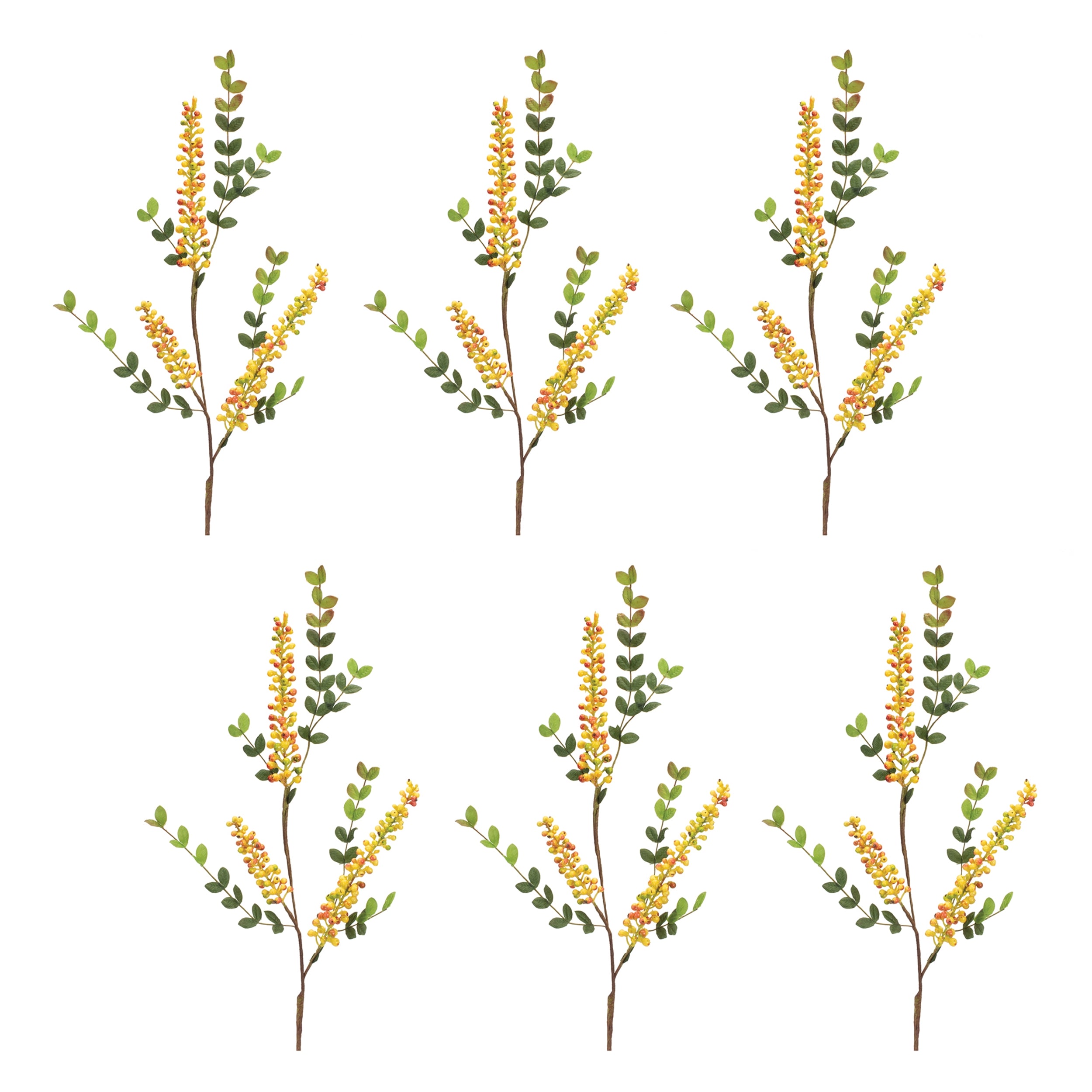 Yellow Berry Foliage Spray Set