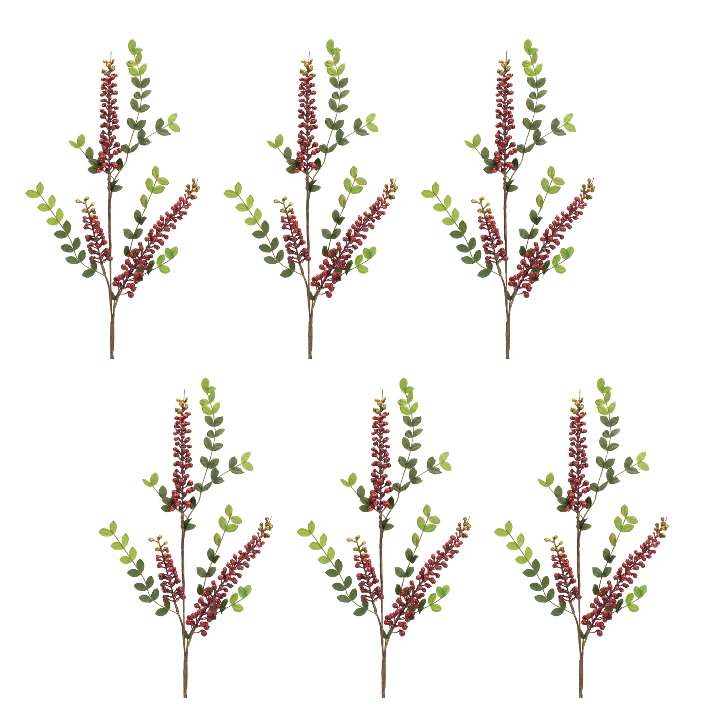 Burgundy Berry Foliage Spray