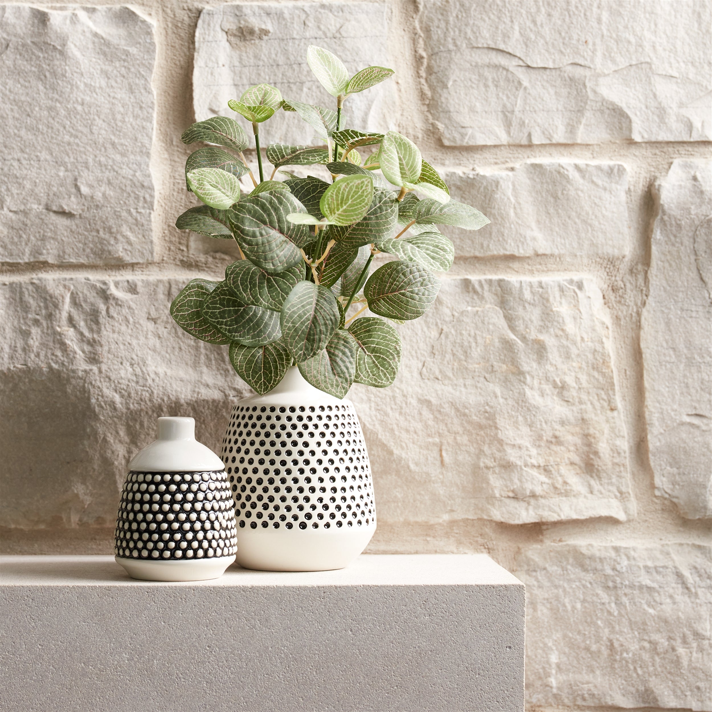 Bubbled Ceramic Bud Vase Set