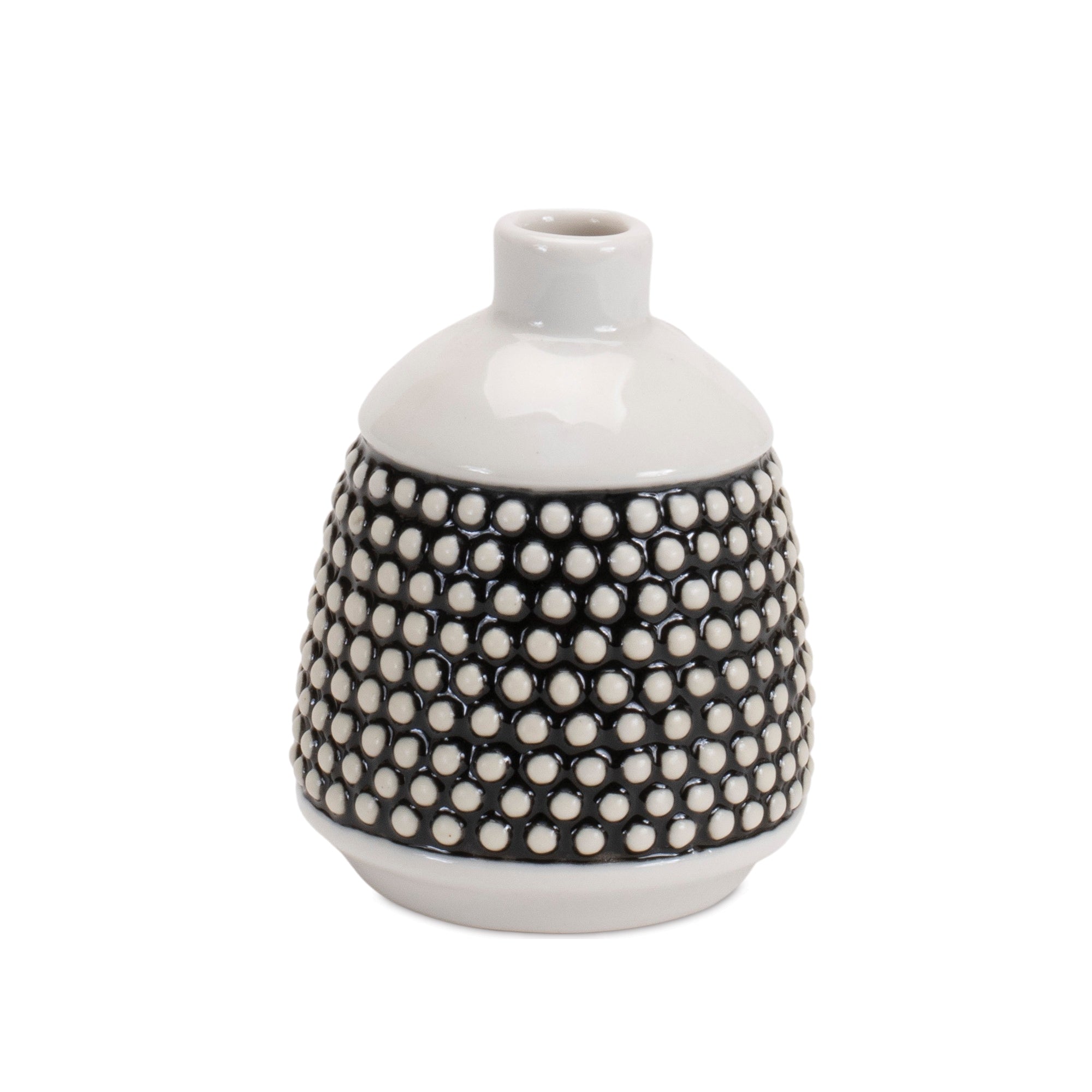 Bubbled Ceramic Bud Vase Set