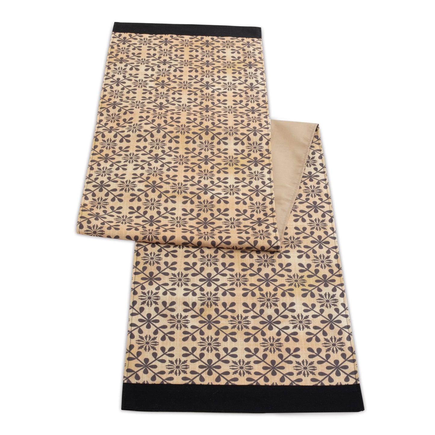 Geometric Floral Patterned Table Runner Set