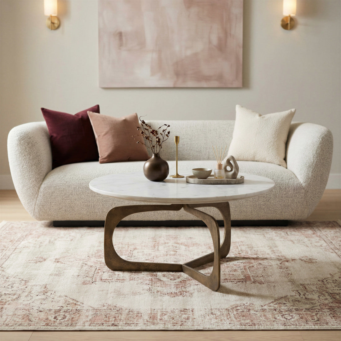 96" Gray Upholstered Sofa
