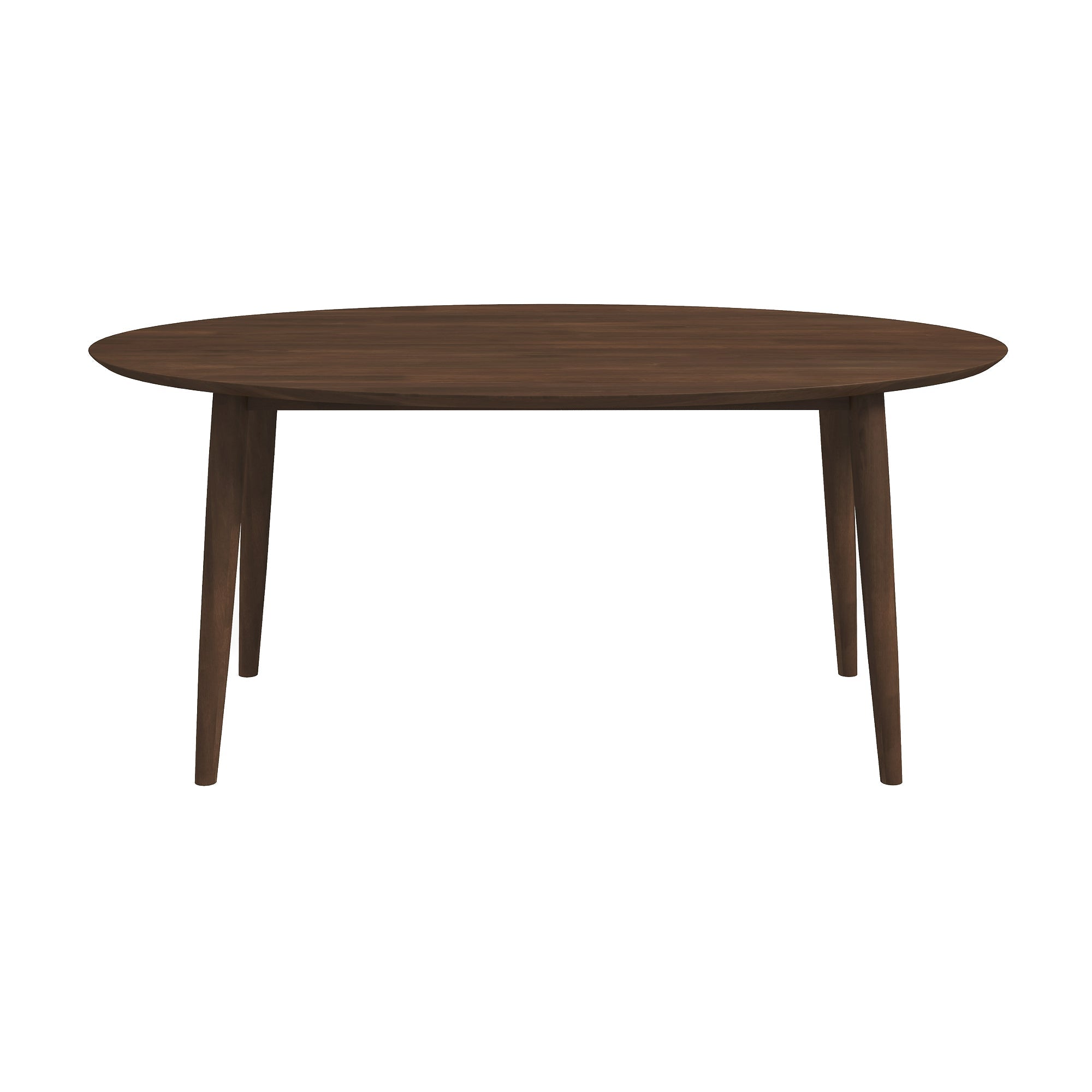 Ada Mid Century Modern Style Walnut Oval Dining Table