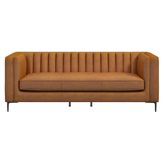 Angelina Cognac Leather Sofa