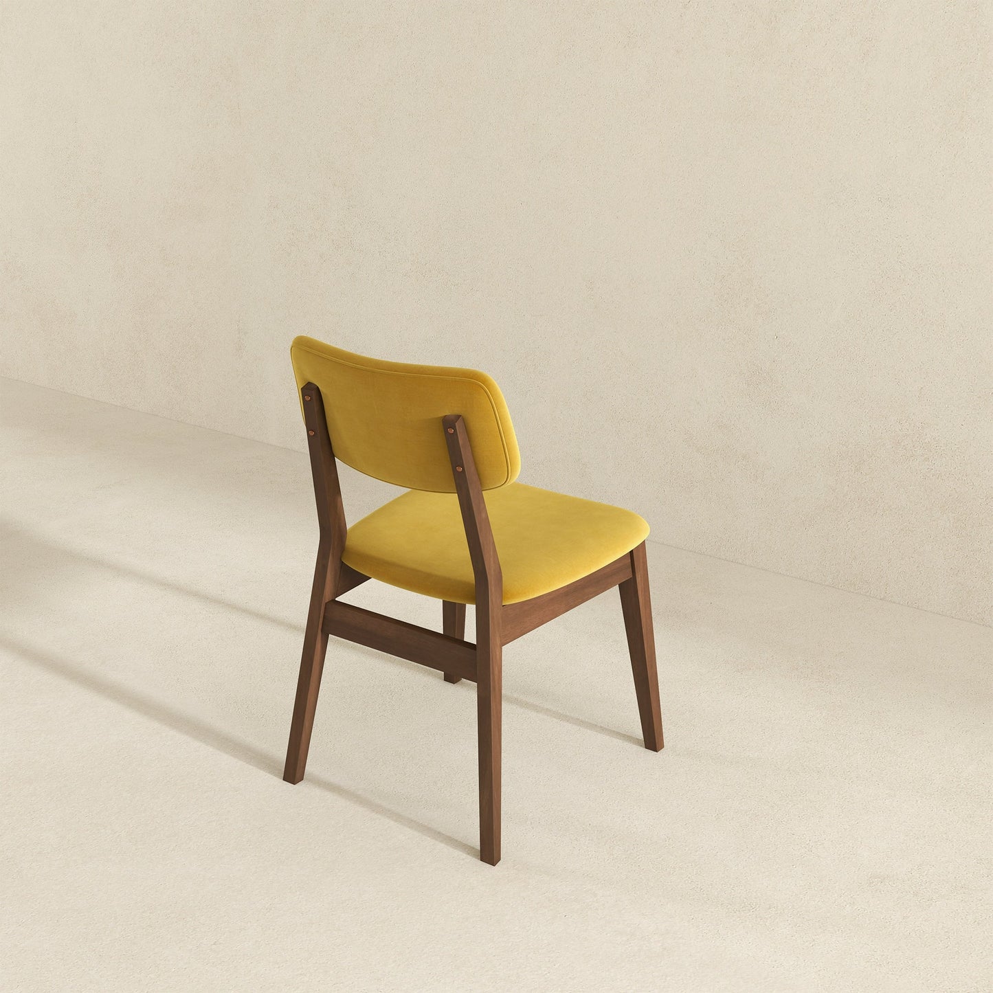 Carlos Dark Yellow Velvet Side Chairs