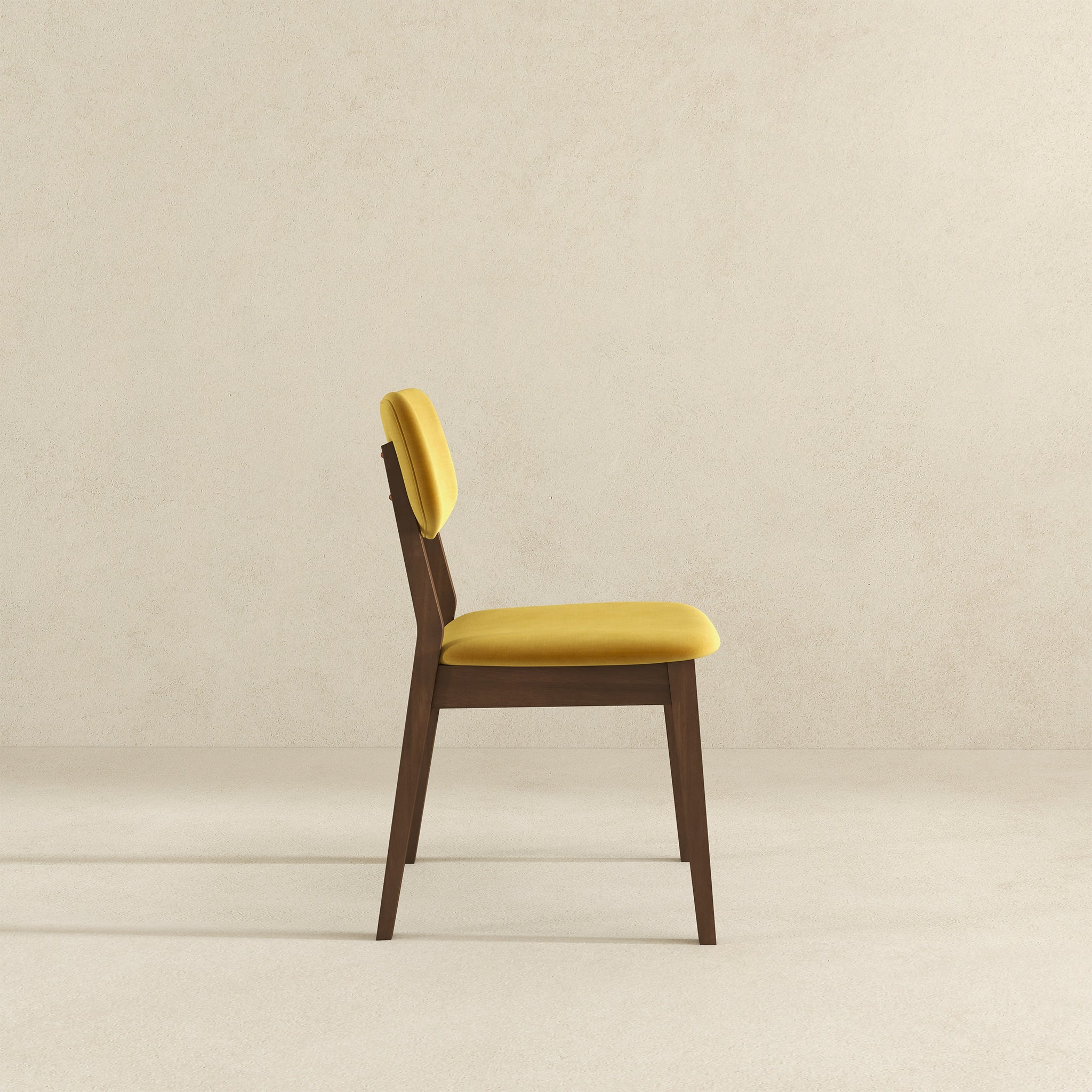 Carlos Dark Yellow Velvet Side Chairs