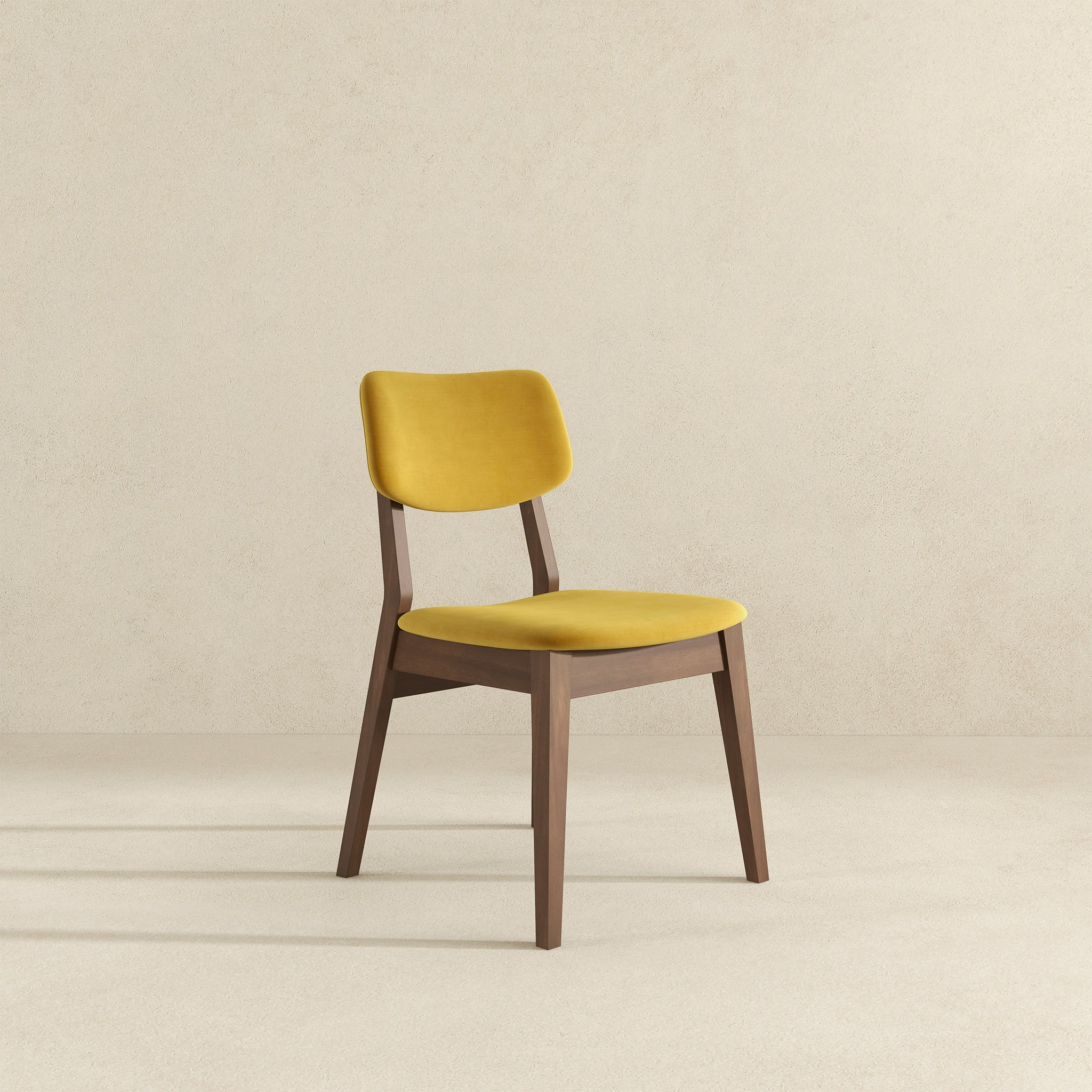 Carlos Dark Yellow Velvet Side Chairs