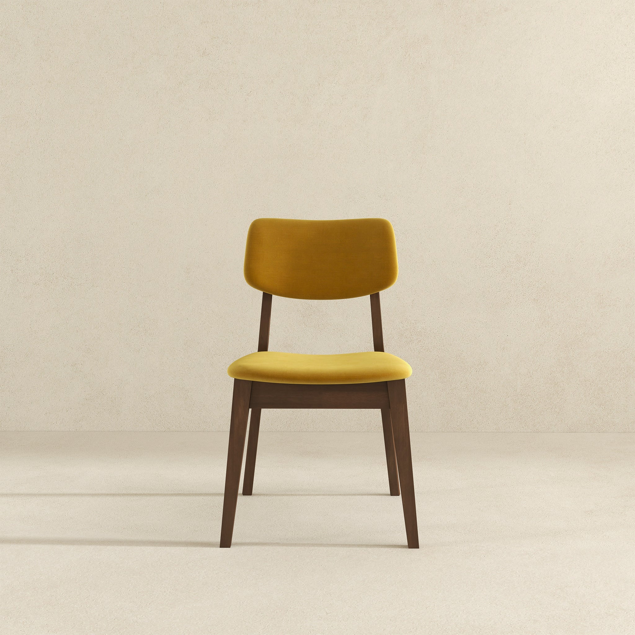 Carlos Dark Yellow Velvet Side Chairs