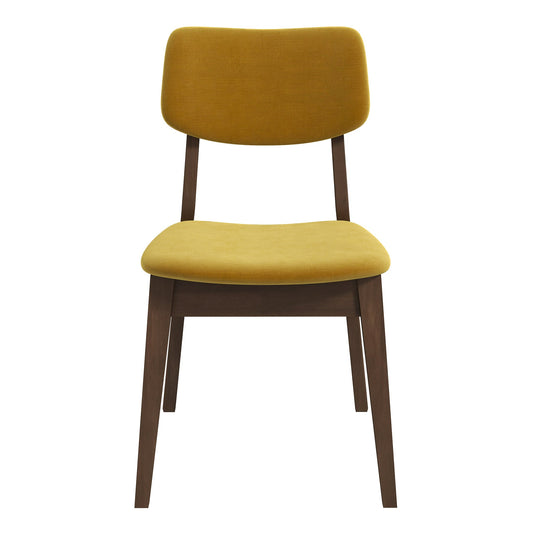 Carlos Dark Yellow Velvet Side Chairs