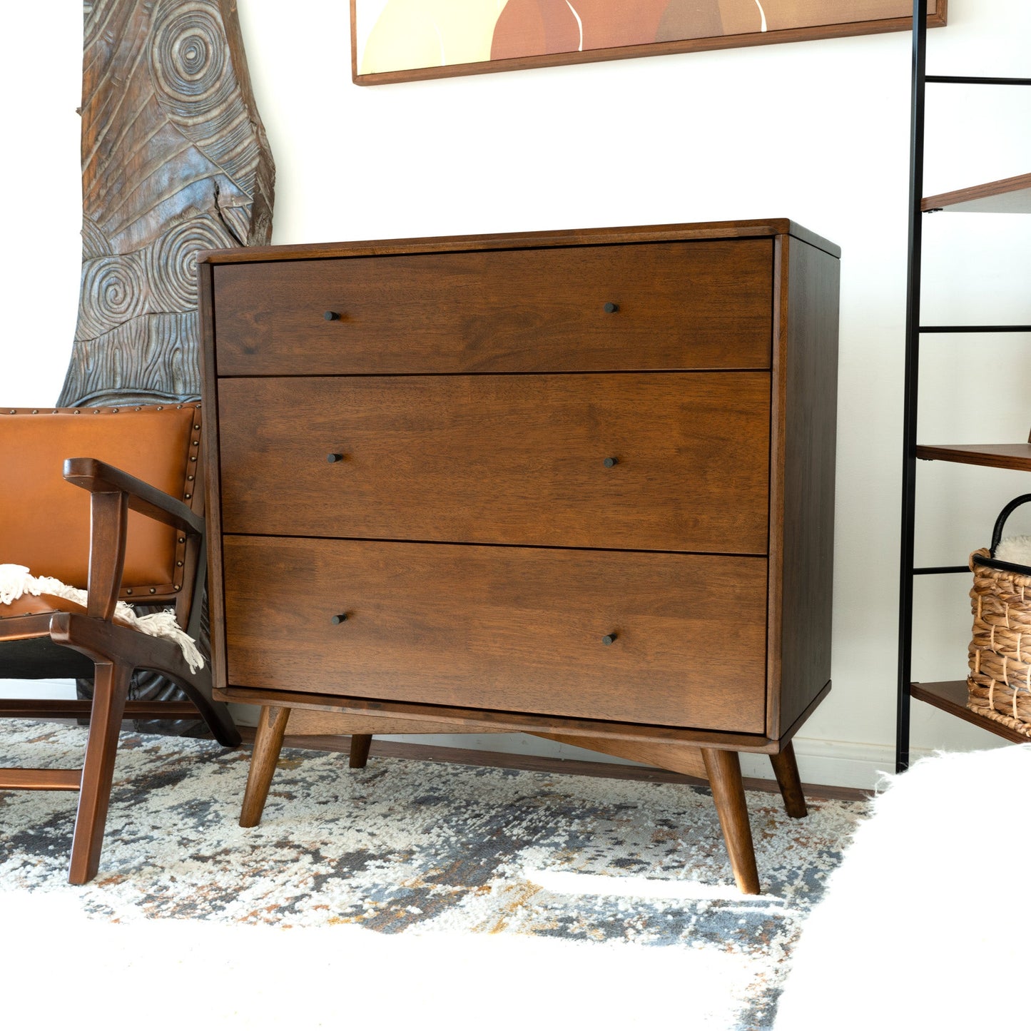 Caroline Mid Century Modern Solid Wood Dresser