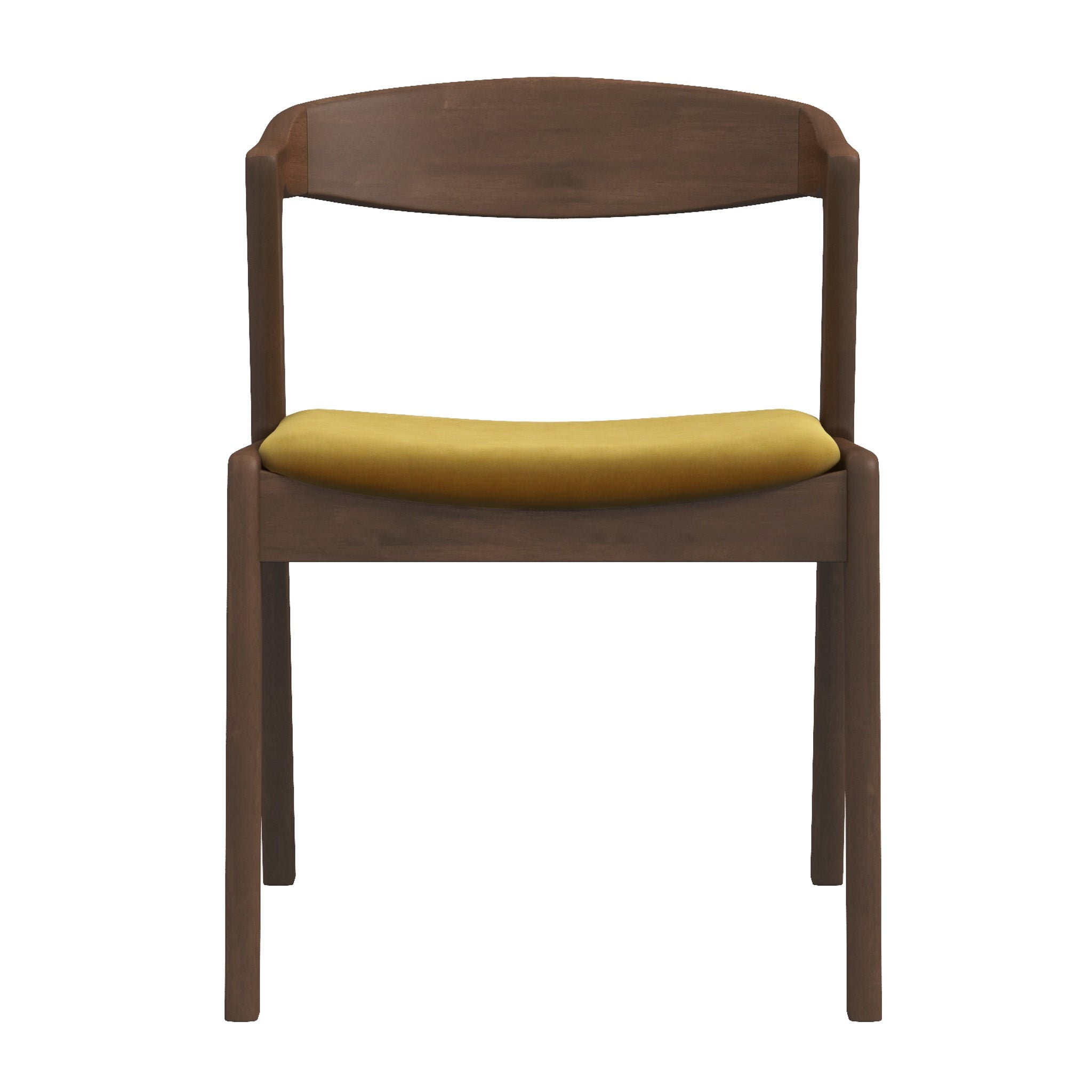 Dakota Dark Yellow Velvet Dining Chairs